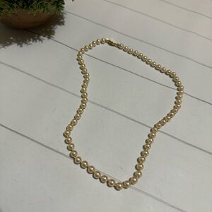 Vintage‎ Monet Faux Imitation Knotted Pearl Necklace